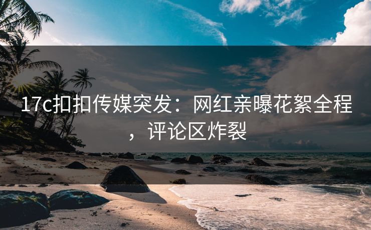 17c扣扣传媒突发：网红亲曝花絮全程，评论区炸裂