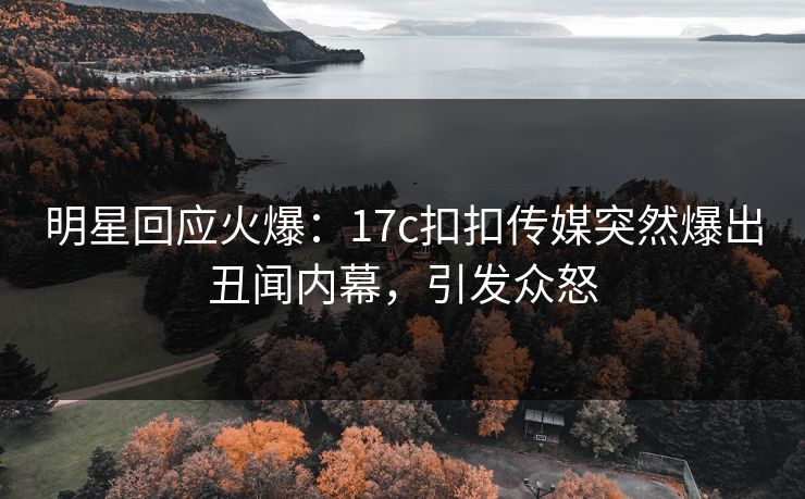 明星回应火爆：17c扣扣传媒突然爆出丑闻内幕，引发众怒
