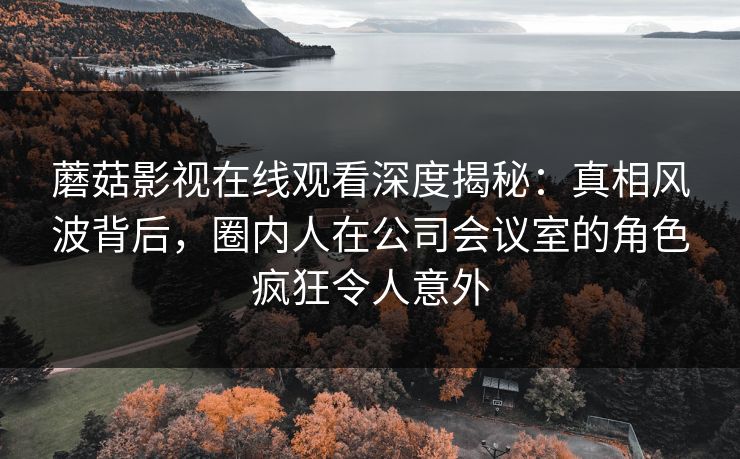 蘑菇影视在线观看深度揭秘:真相风波背后,圈内人在公司会议室的角色疯狂令人意外
