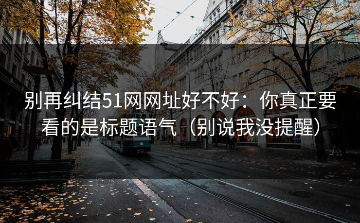 别再纠结51网网址好不好：你真正要看的是标题语气（别说我没提醒）